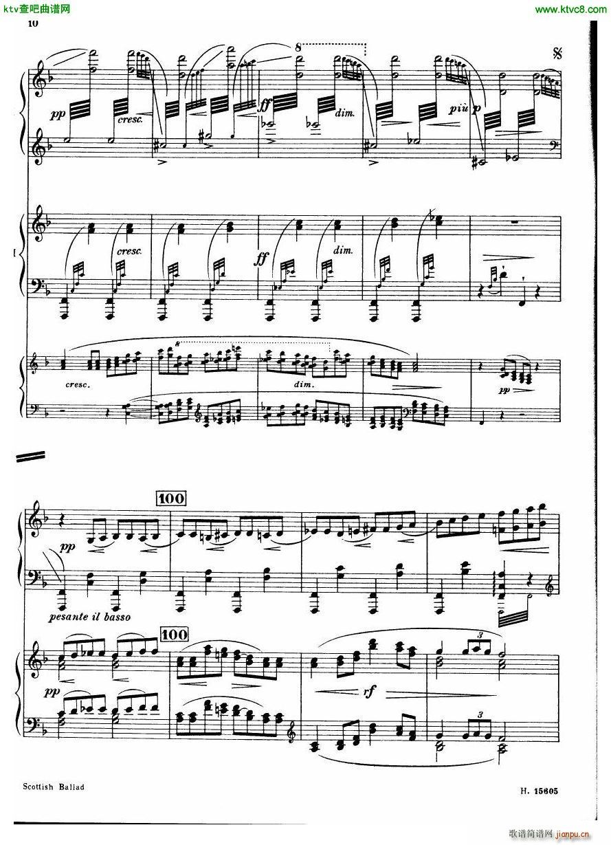 Britten Scottish Ballad op 26 arr for 2 pianos()11