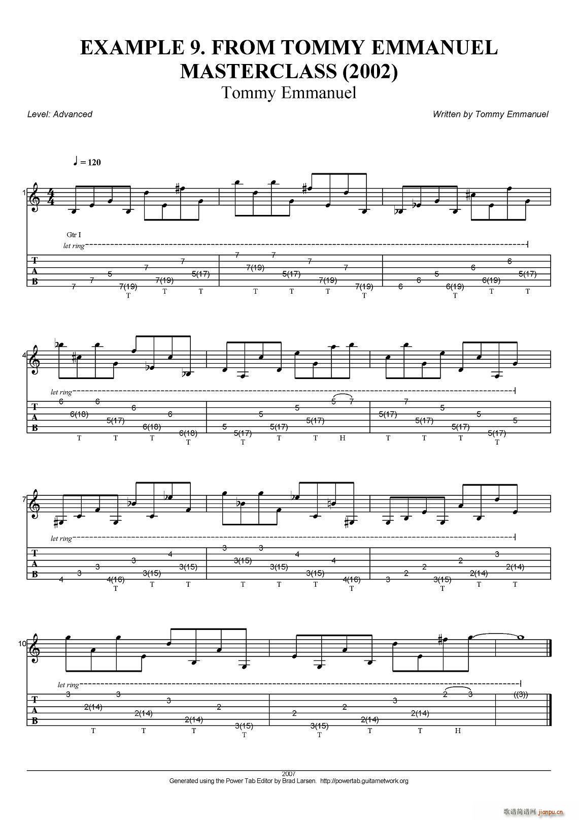 tommy emmanuel masterclass example 9 ָ()1