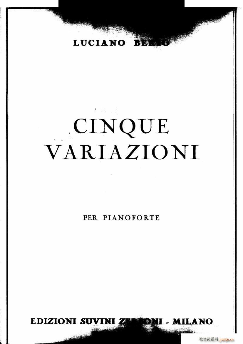 Berio Cinque Variazioni Cinque Variazioni(ʮּ)1