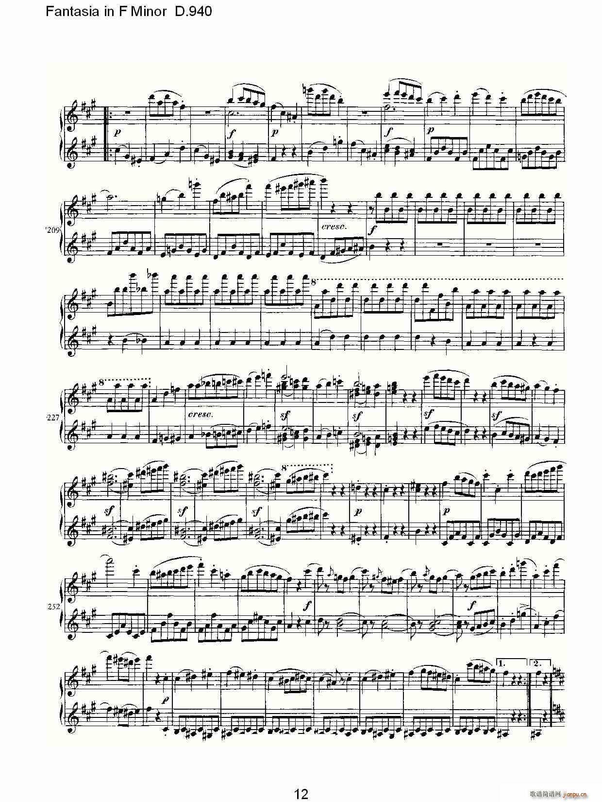 Fantasia in F Minor D.940(ʮּ)12
