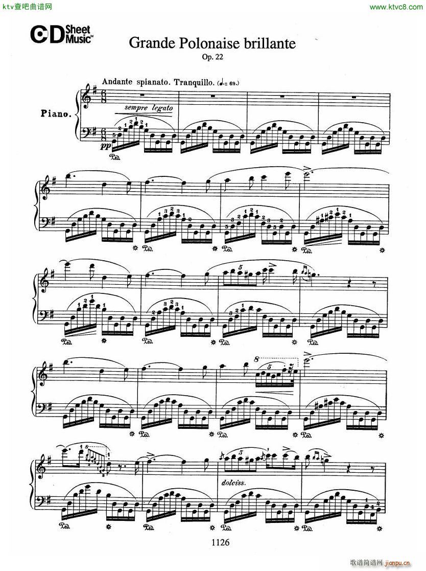 chopin op22 Andante Spianato Grande Polonaise()1