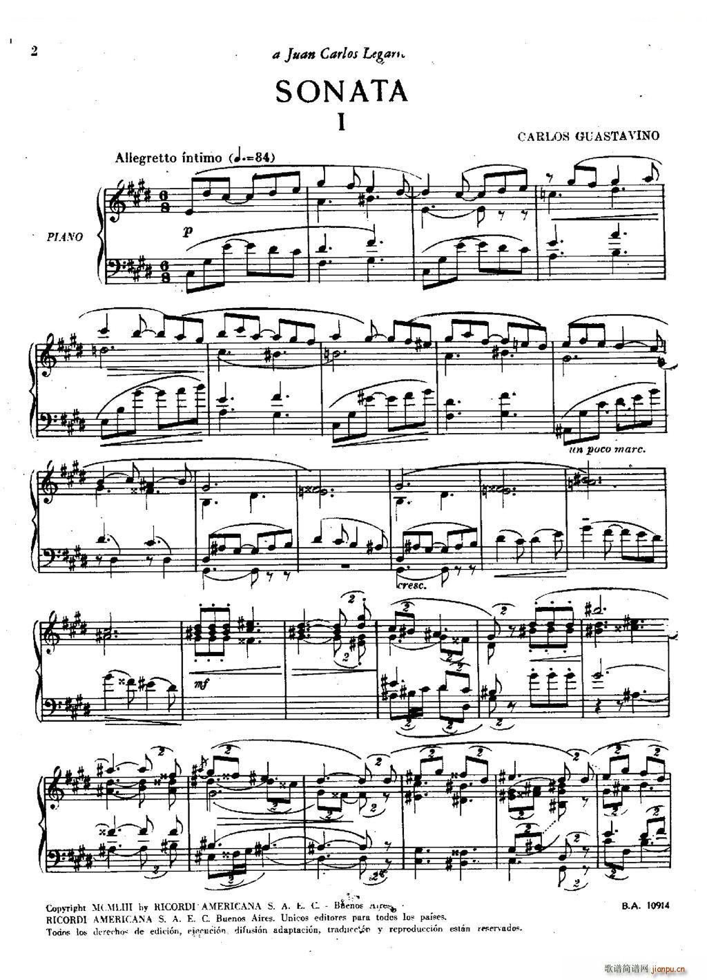 Guastavino Sonata Sonata(ʮּ)1