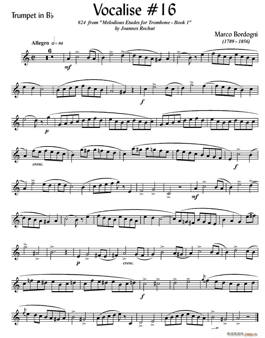 Bordogni Vocalise 16 С(ʮּ)1