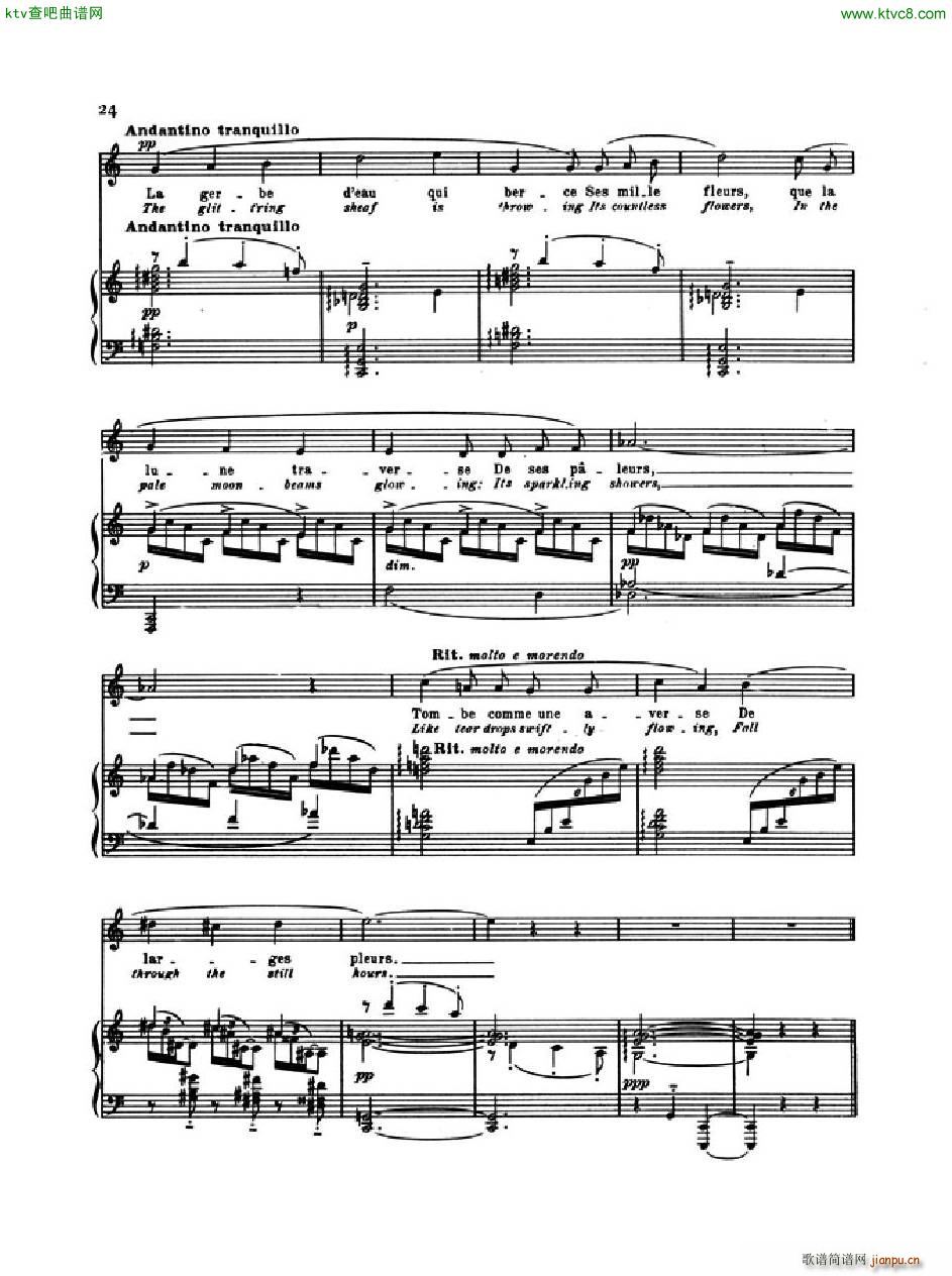 Debussy Pomes de Baudelaire 3 Le Jet d Eau()9