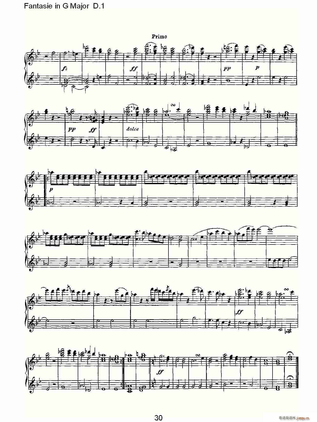 Fantasie in G Major D.1(ʮּ)30
