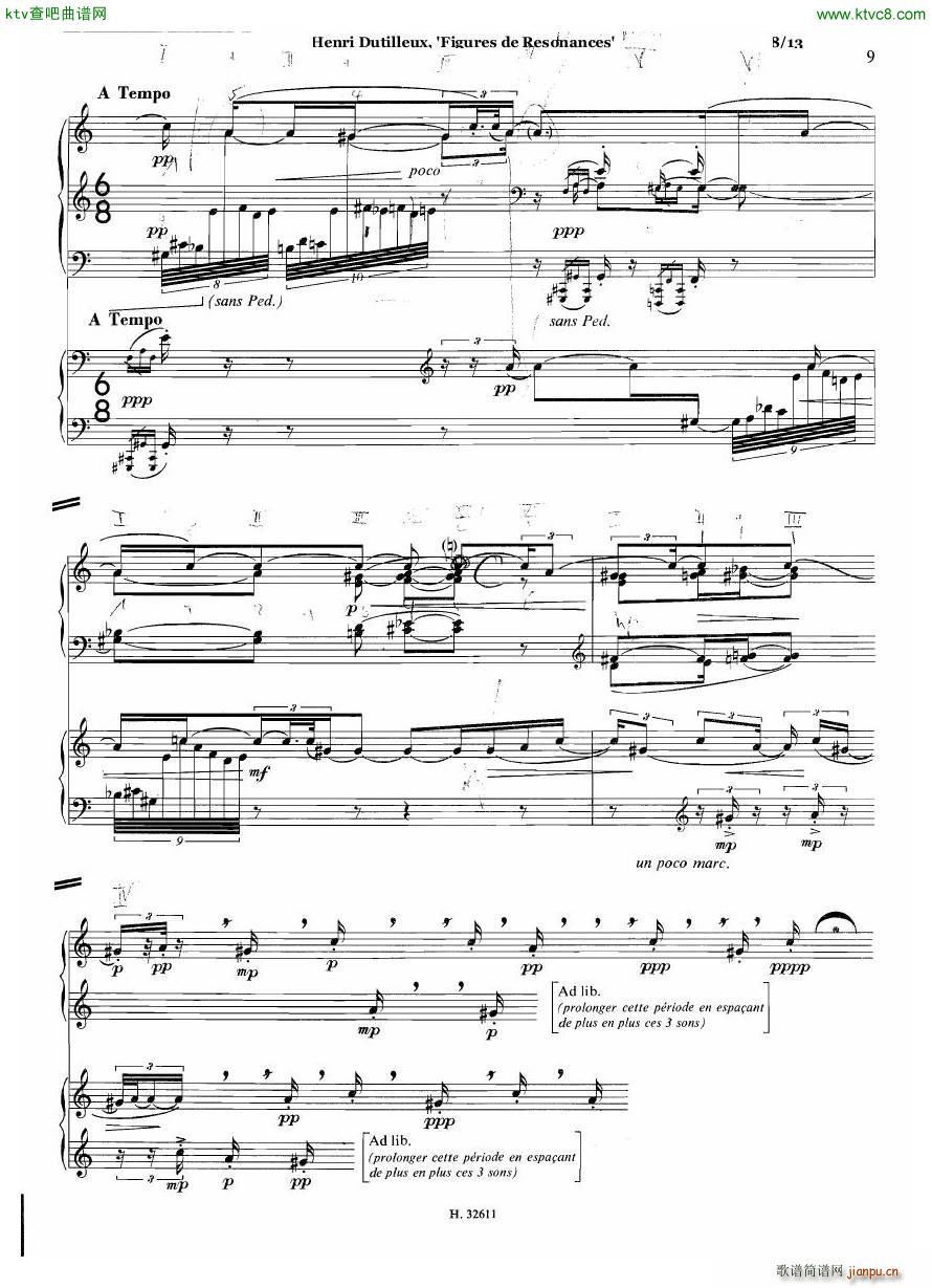 Dutilleux Figures de Rsonances for Two Pianos()8