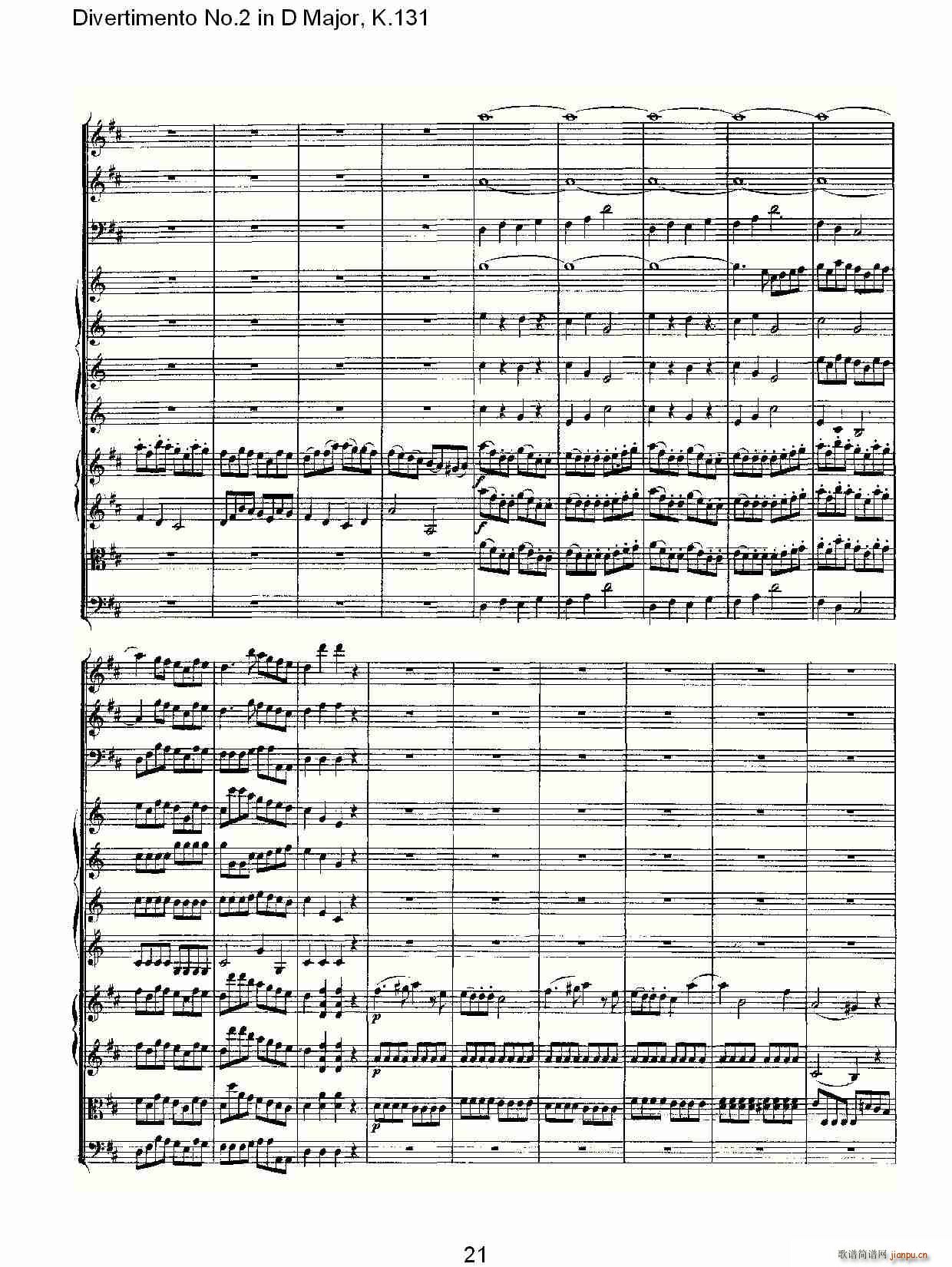 Divertimento No.2 in D Major, K.131(ʮּ)22