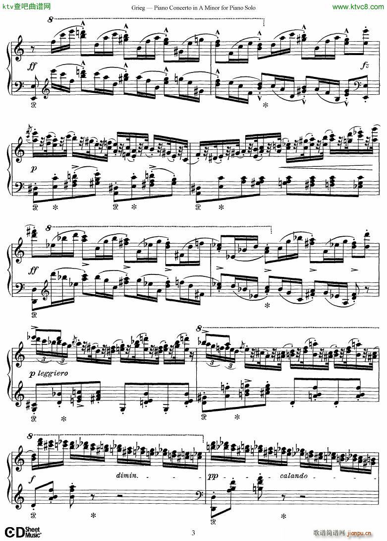 Grieg Piano Concerto solo arr 2 byGrieg()3
