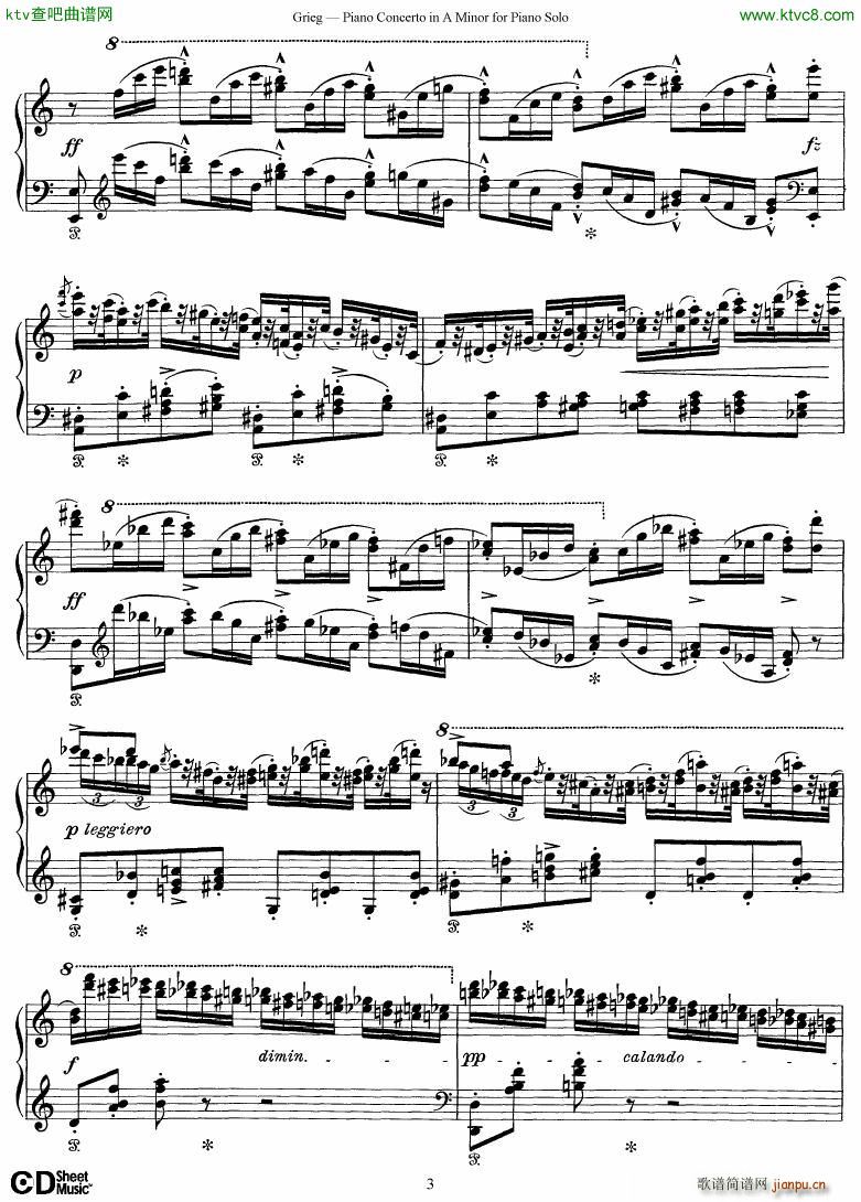 Grieg Piano Concerto solo arr 2 byGrieg()3