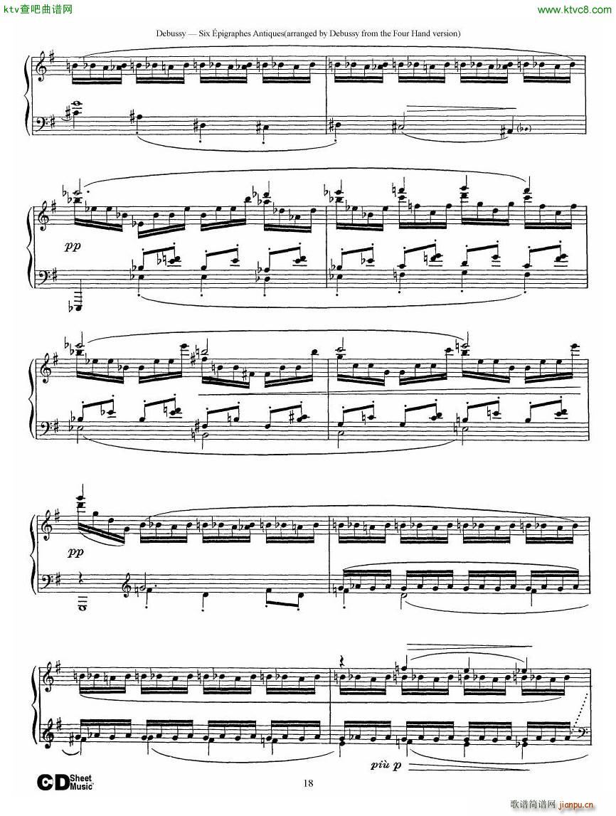 Debussy Sex pigraphes Antique 1 Piano()18