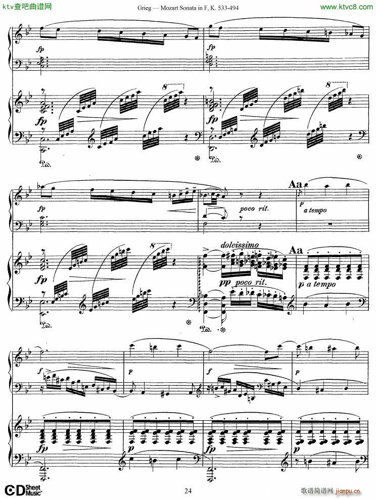 Grieg Sonata K 533 Mozart 2nd Piano Grieg()24