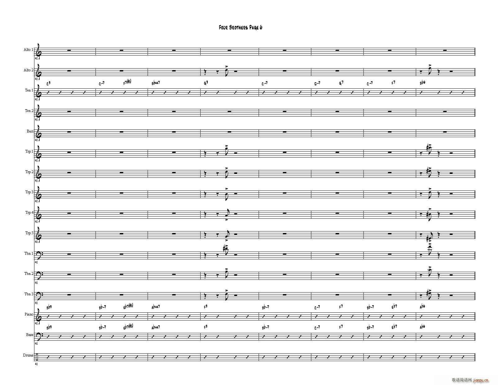 Four Brothers Big Band score()6