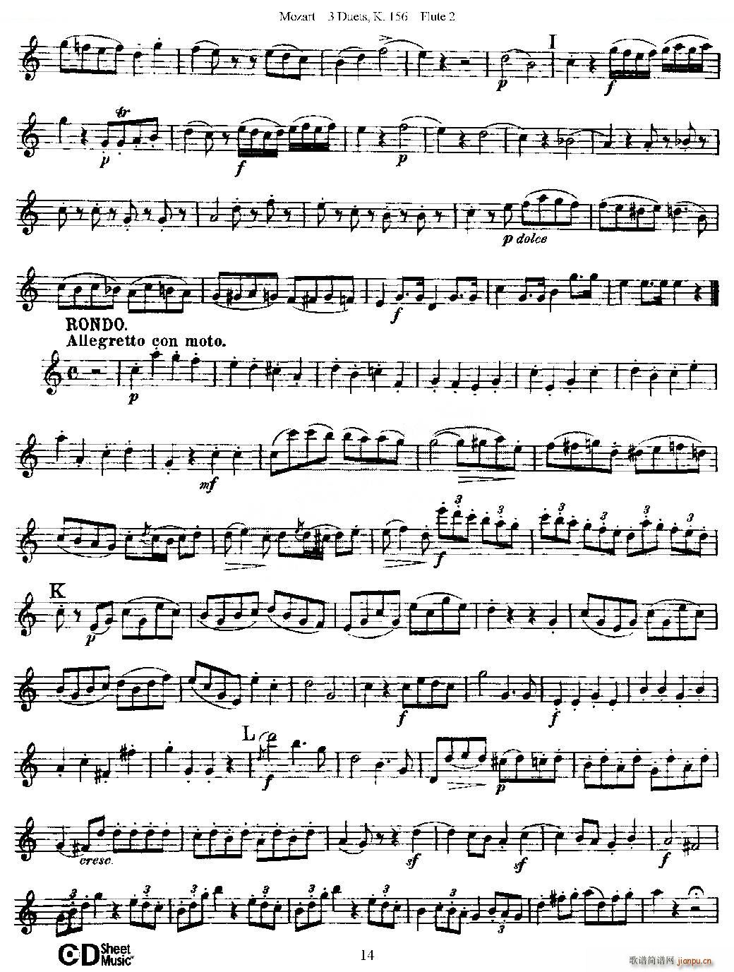 3 Duets K 156 ֮ڶ  K156 ͭ()14