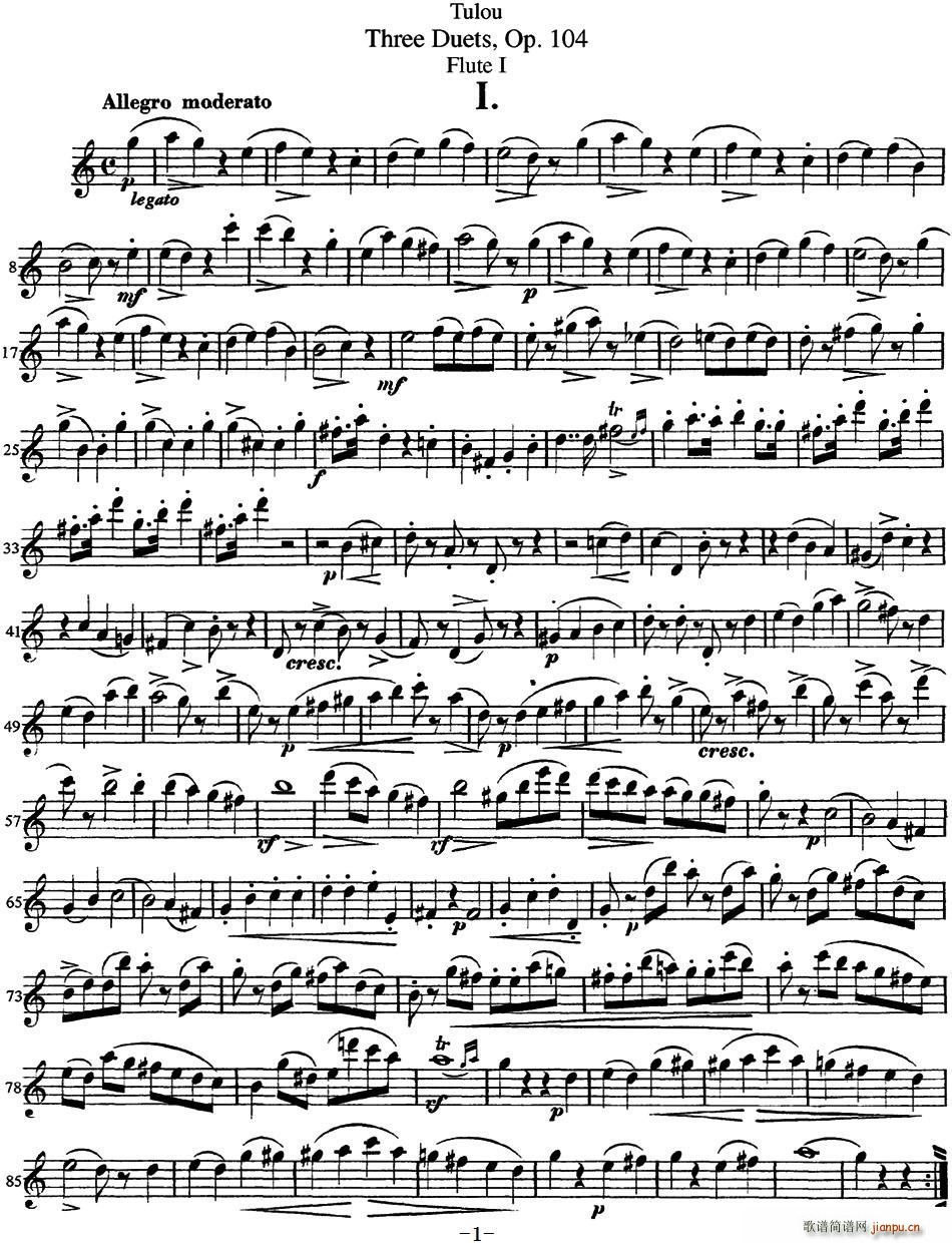 ͼ¶׳ѼOp 104 Flute 1 NO 1()1