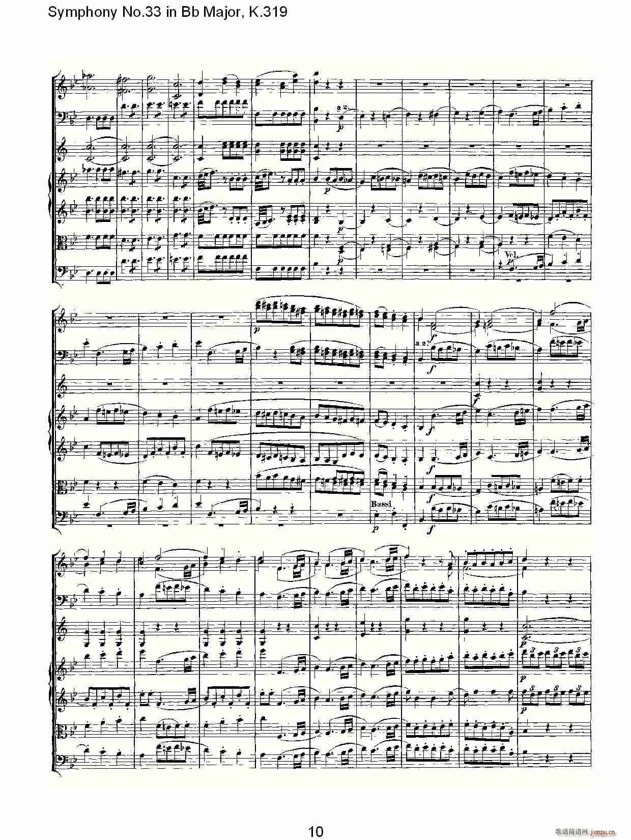 Symphony No.33 in Bb Major, K.319(ʮּ)10
