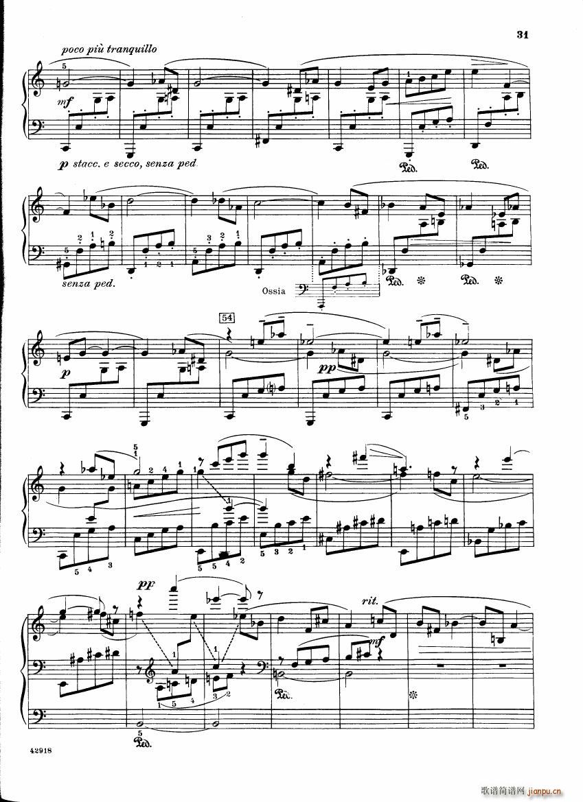 Barber op 28 Souvenirs piano solo()31