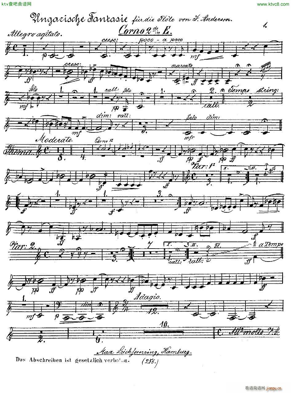 Andersen op 2 Ungarische Fantasie orch parts()43
