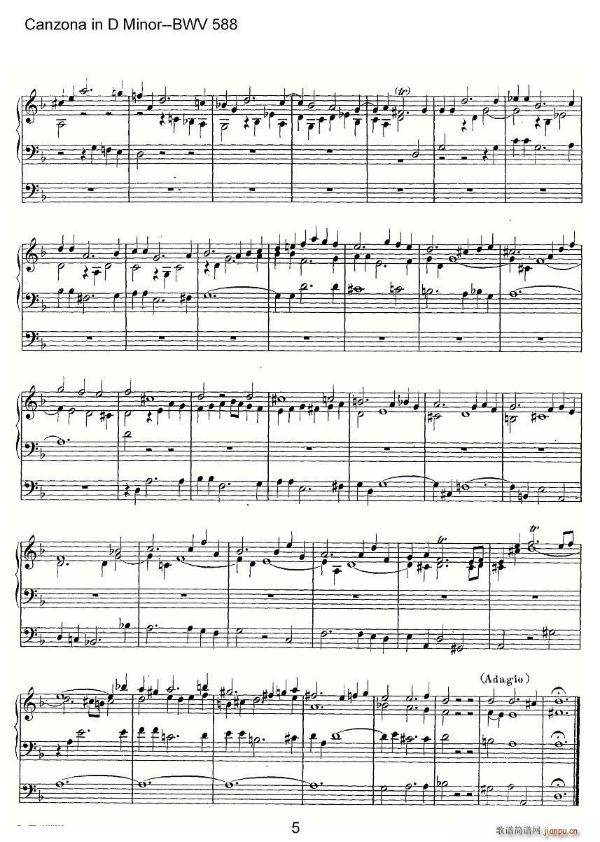 Canzona in D Minor BWV 588 ܷ(ʮּ)5