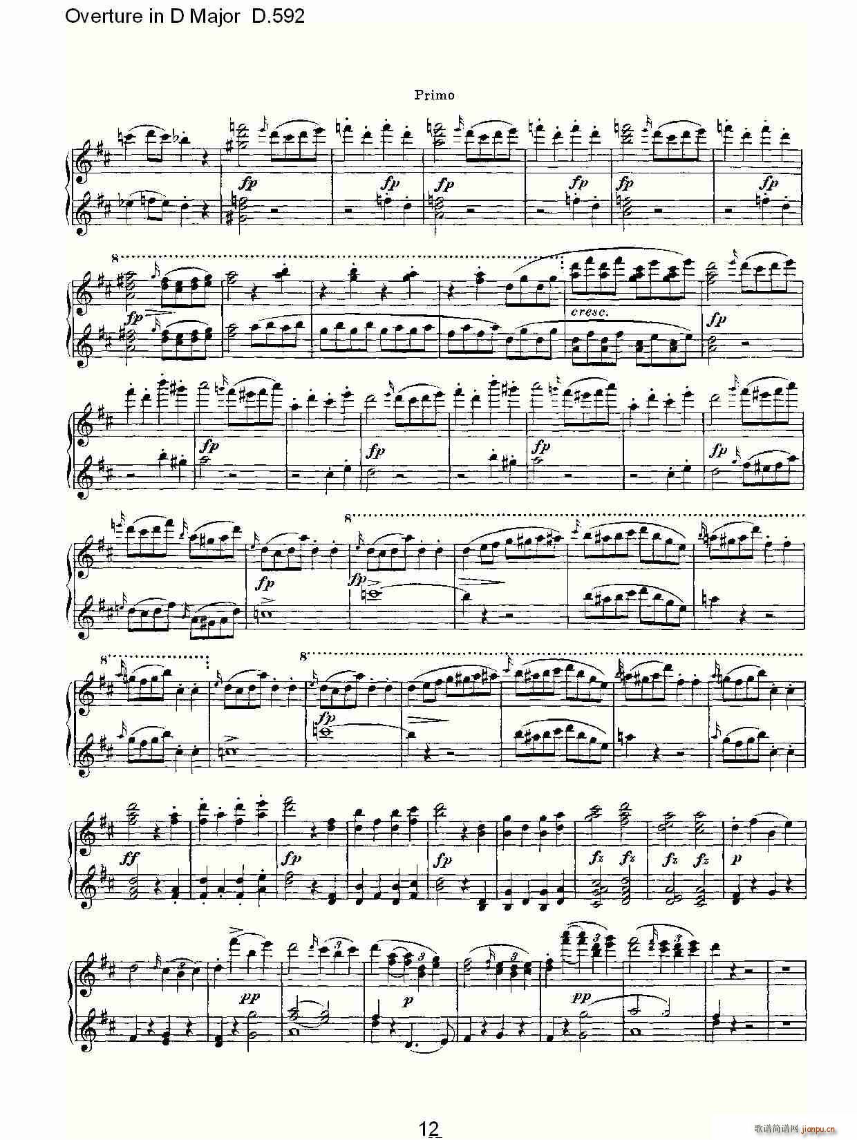 Overture in D Major D.592(ʮּ)12