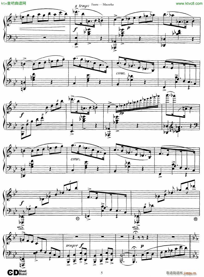 Faure Mazurka Op 32()5