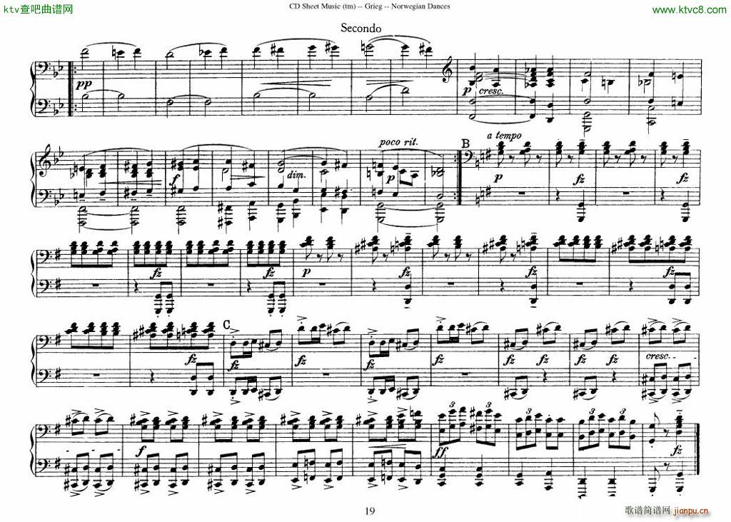 Grieg Norwegian Dance Op 35 1 4 Duet()19