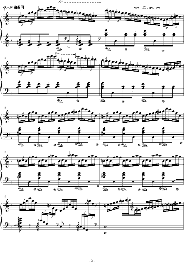 十二平均律BWV847赋格-巴赫(钢琴谱)3