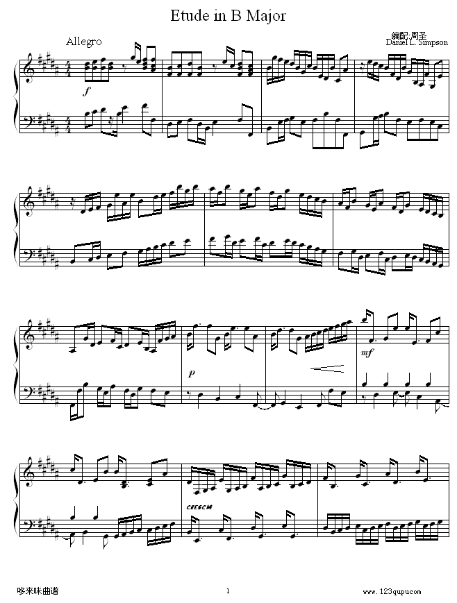 EtudeinBMajor-ʥ-DanielL.Simpson()1
