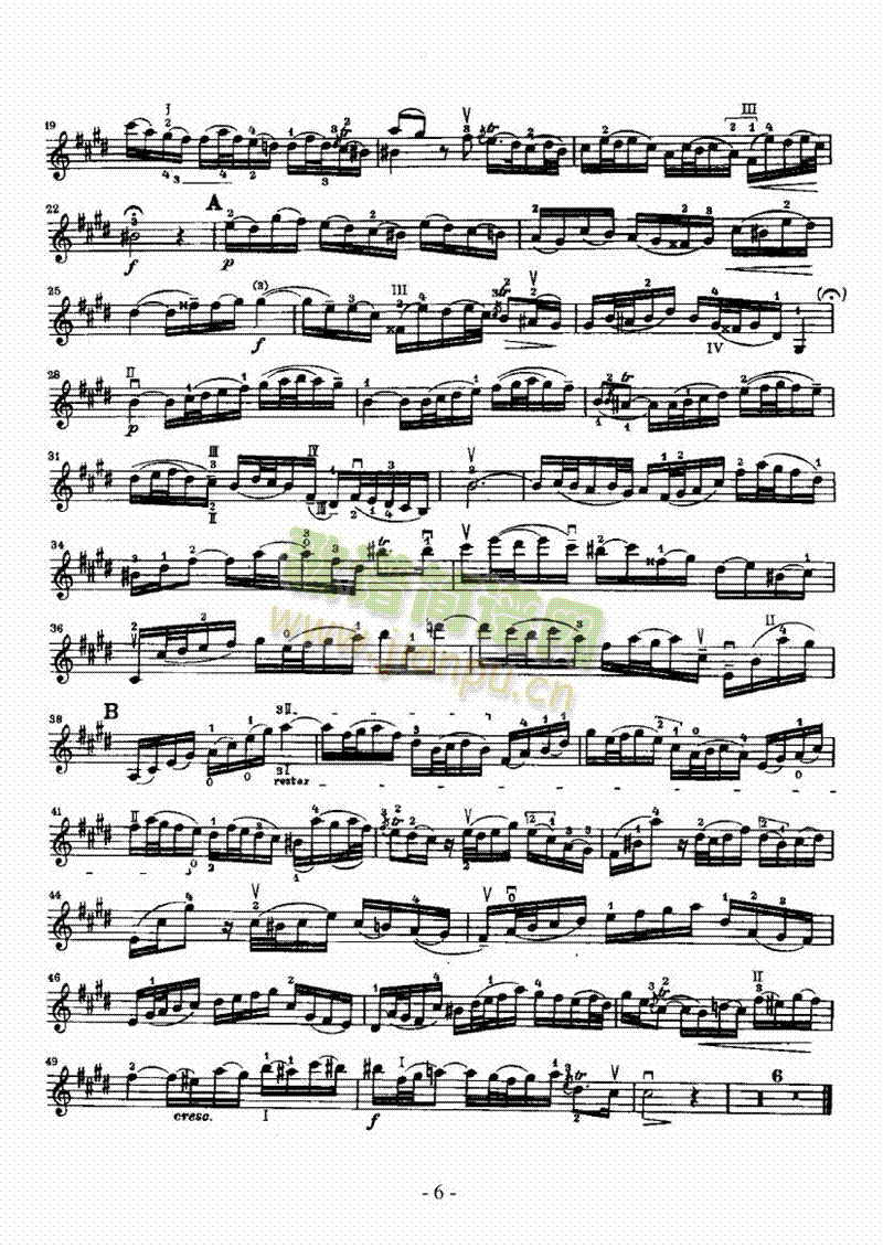 E大调小提琴协奏曲―独奏弦乐类小提琴(其他乐谱)6