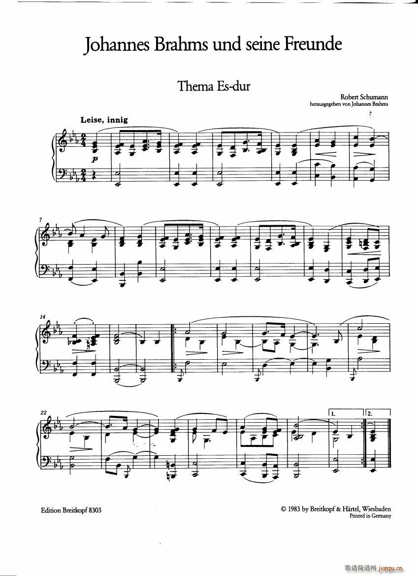 Brahms and his friends Anthology 1()5
