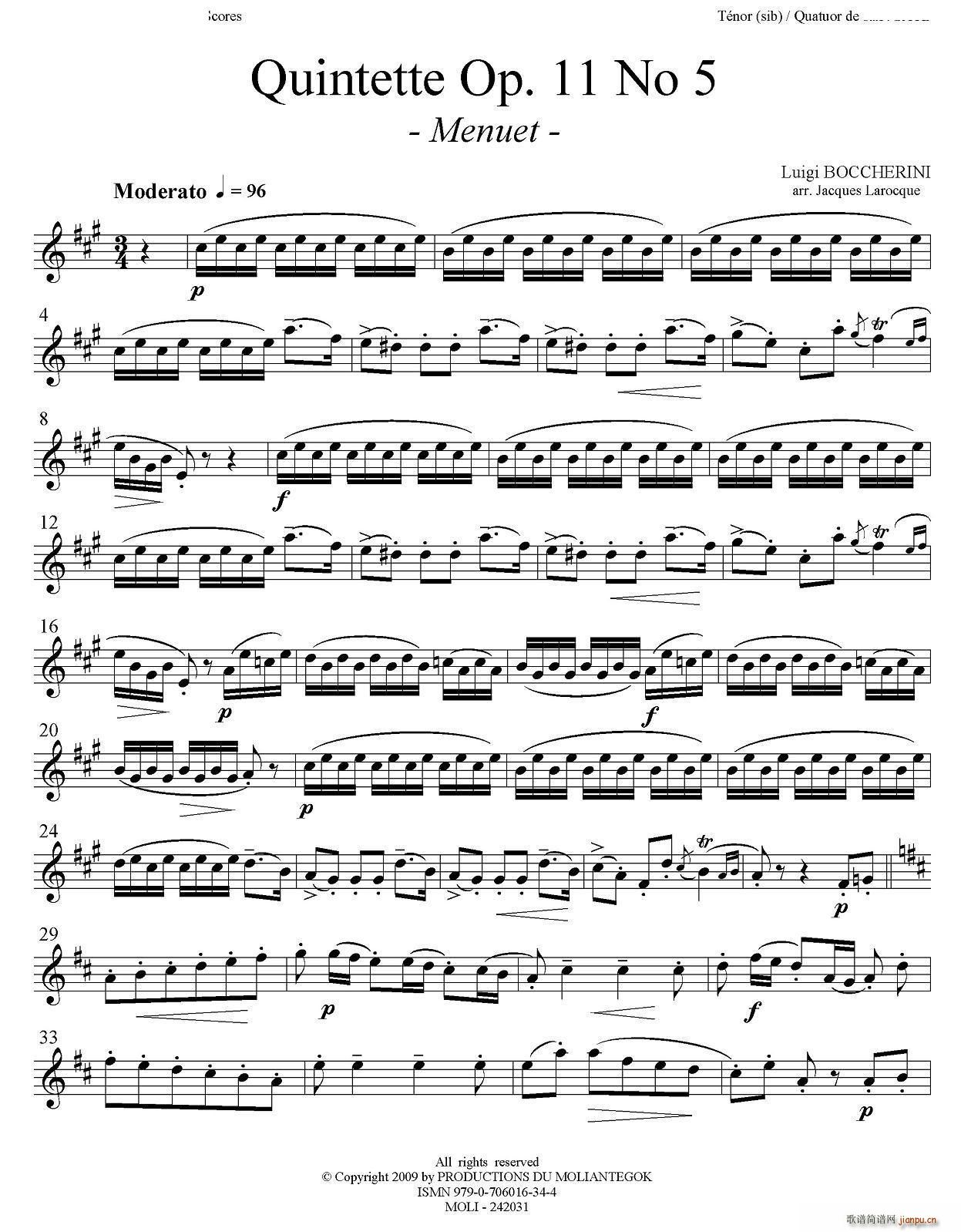 Quintette Op 11 No 5 ()7
