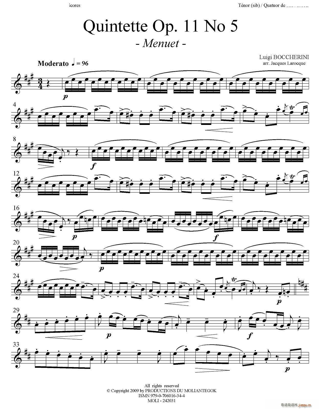 Quintette Op 11 No 5 ()7