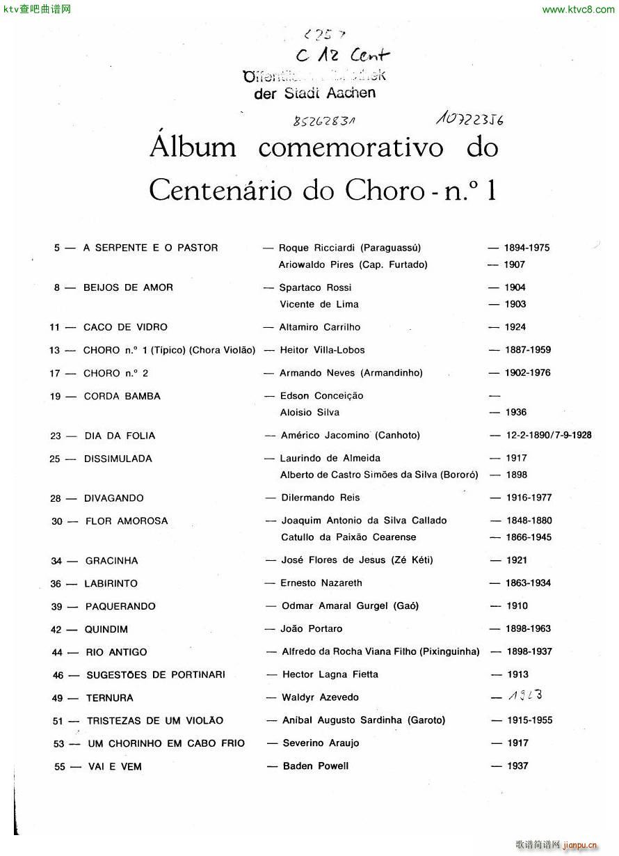 Centenrio do Choro Vol 1 20 Choros Para Piano()1