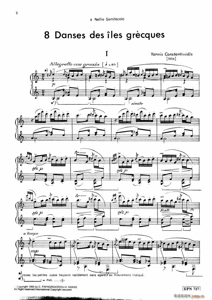 Constantinidis Huit Danses des iles grecques()1