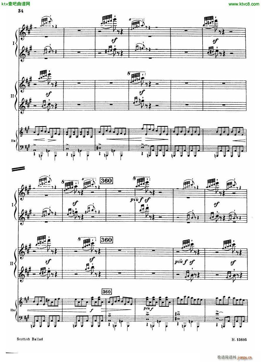 Britten Scottish Ballad op 26 arr for 2 pianos()35