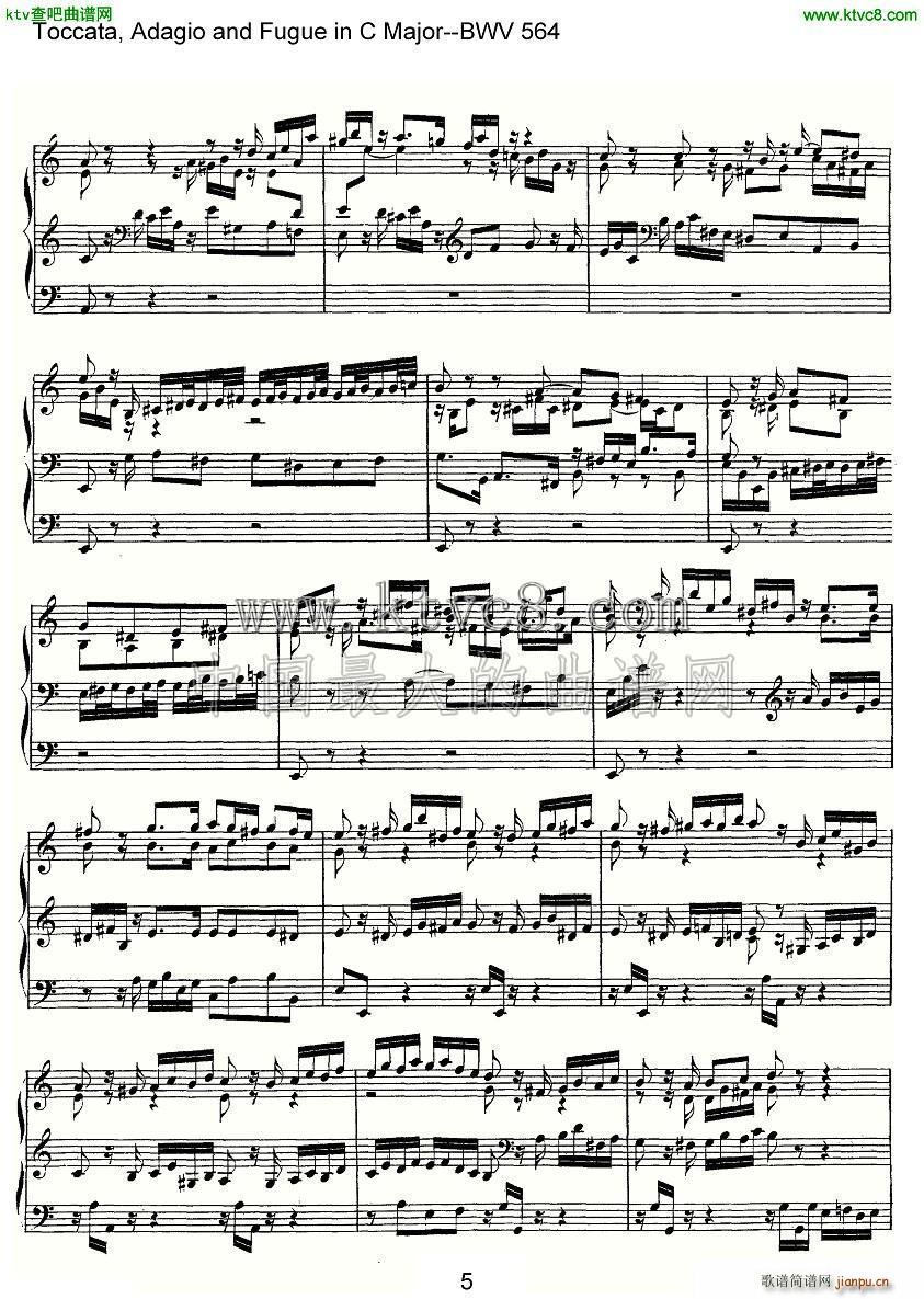 Toccata Adagio and Fugue in C Major BWV 564 ܷ(ʮּ)5