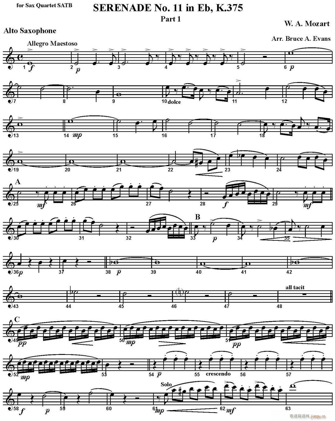 SERENADE No 11 in Eb K 375 Part 1  ˹()1