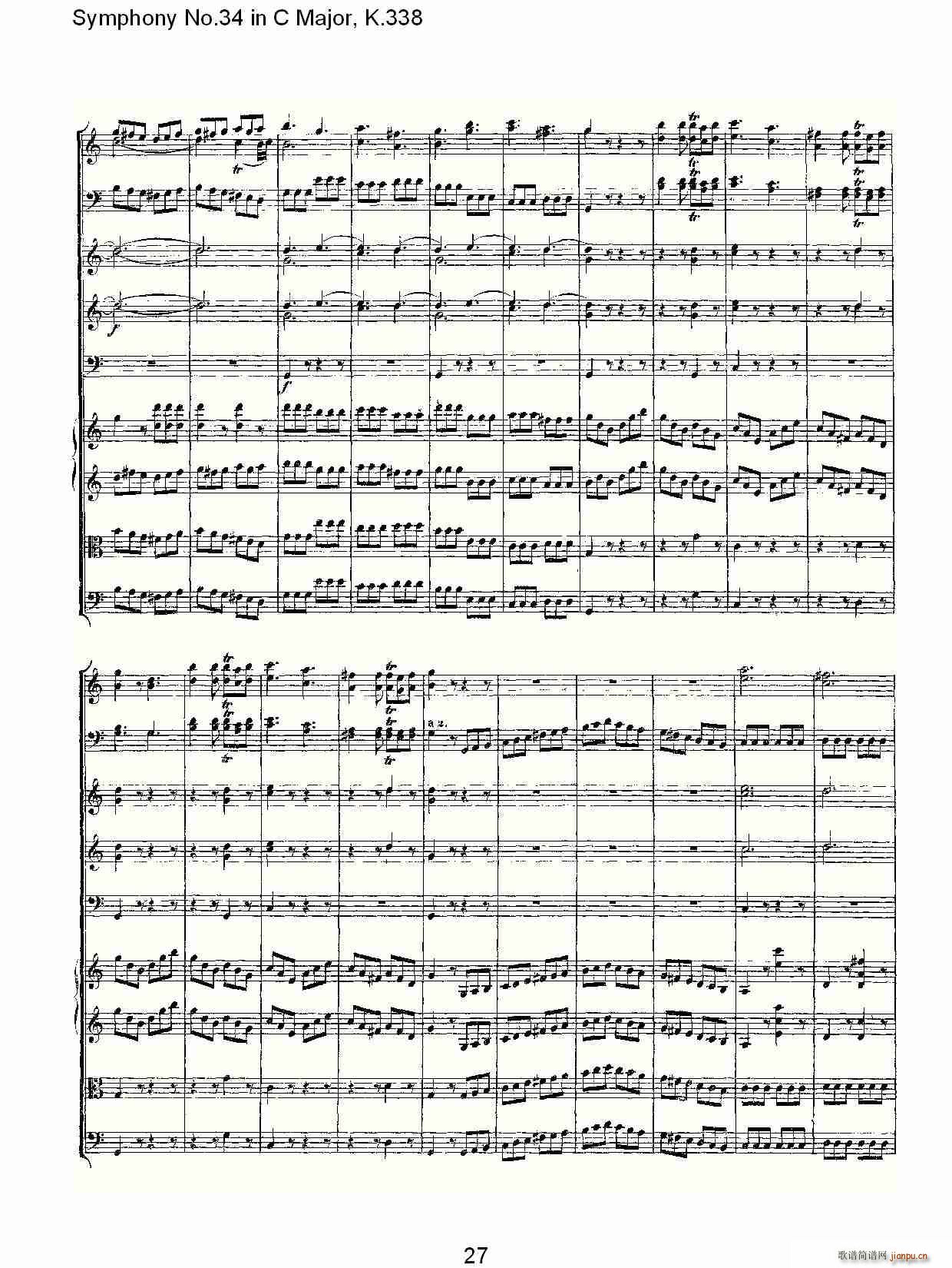 Symphony No.34 in C Major, K.338(ʮּ)27