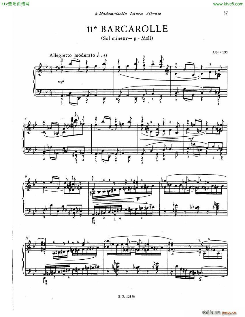 Faure 13 Barcarolle ()28