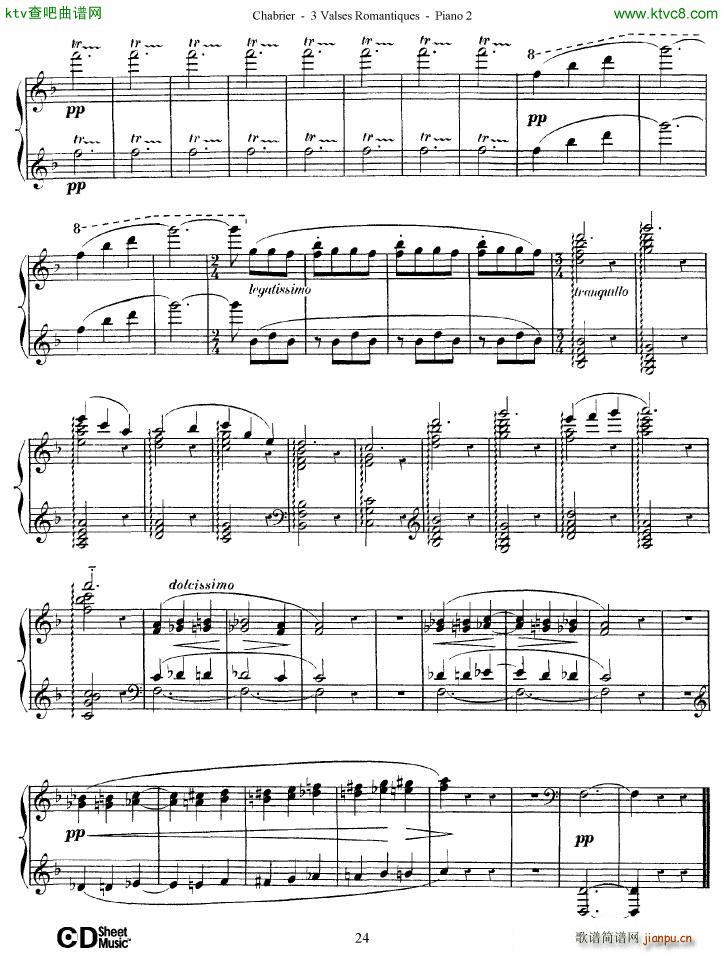 Chabrier 3 Valses Romantiques Piano 2()24