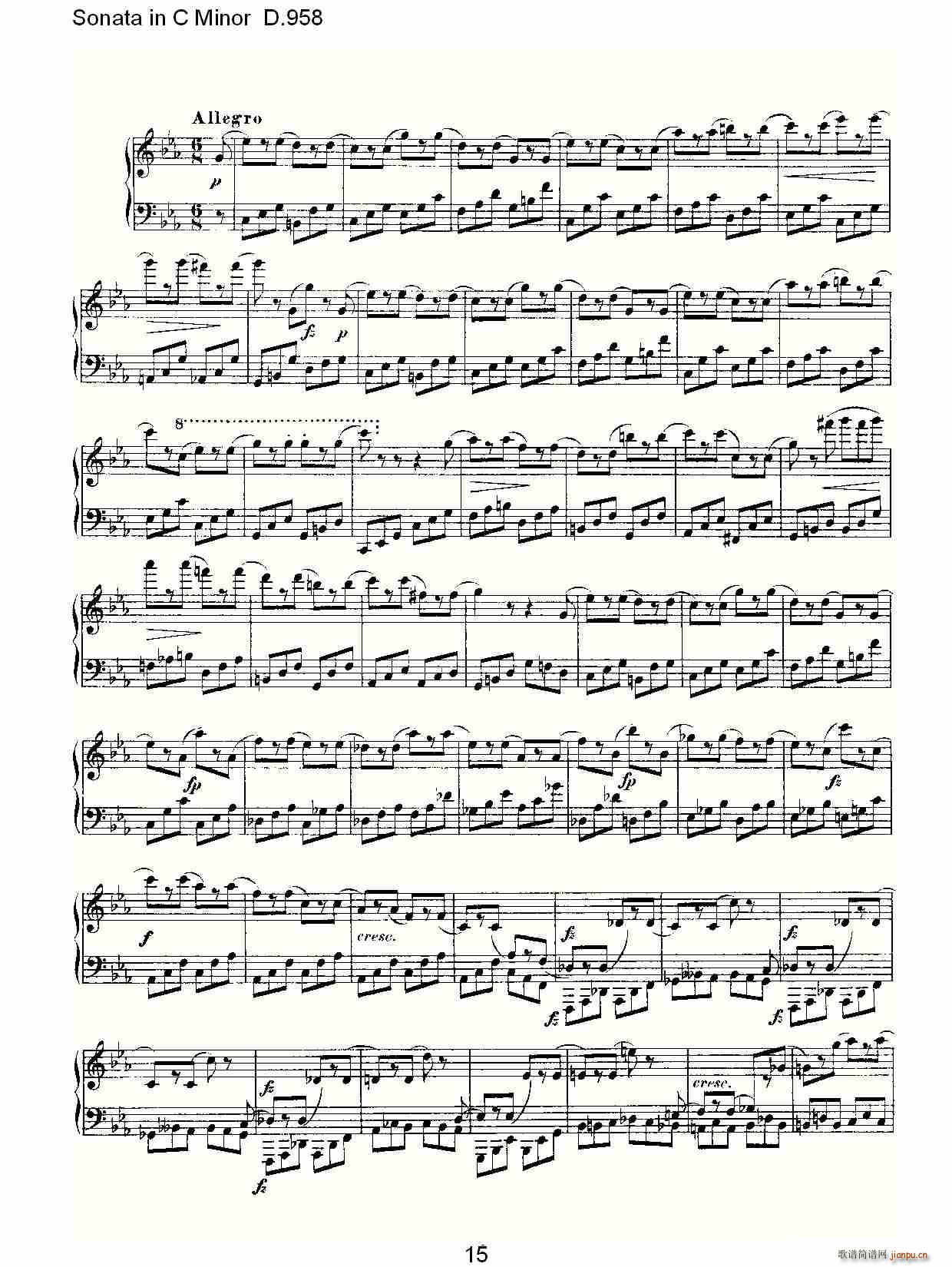 Sonata in C Minor D.958(ʮּ)15