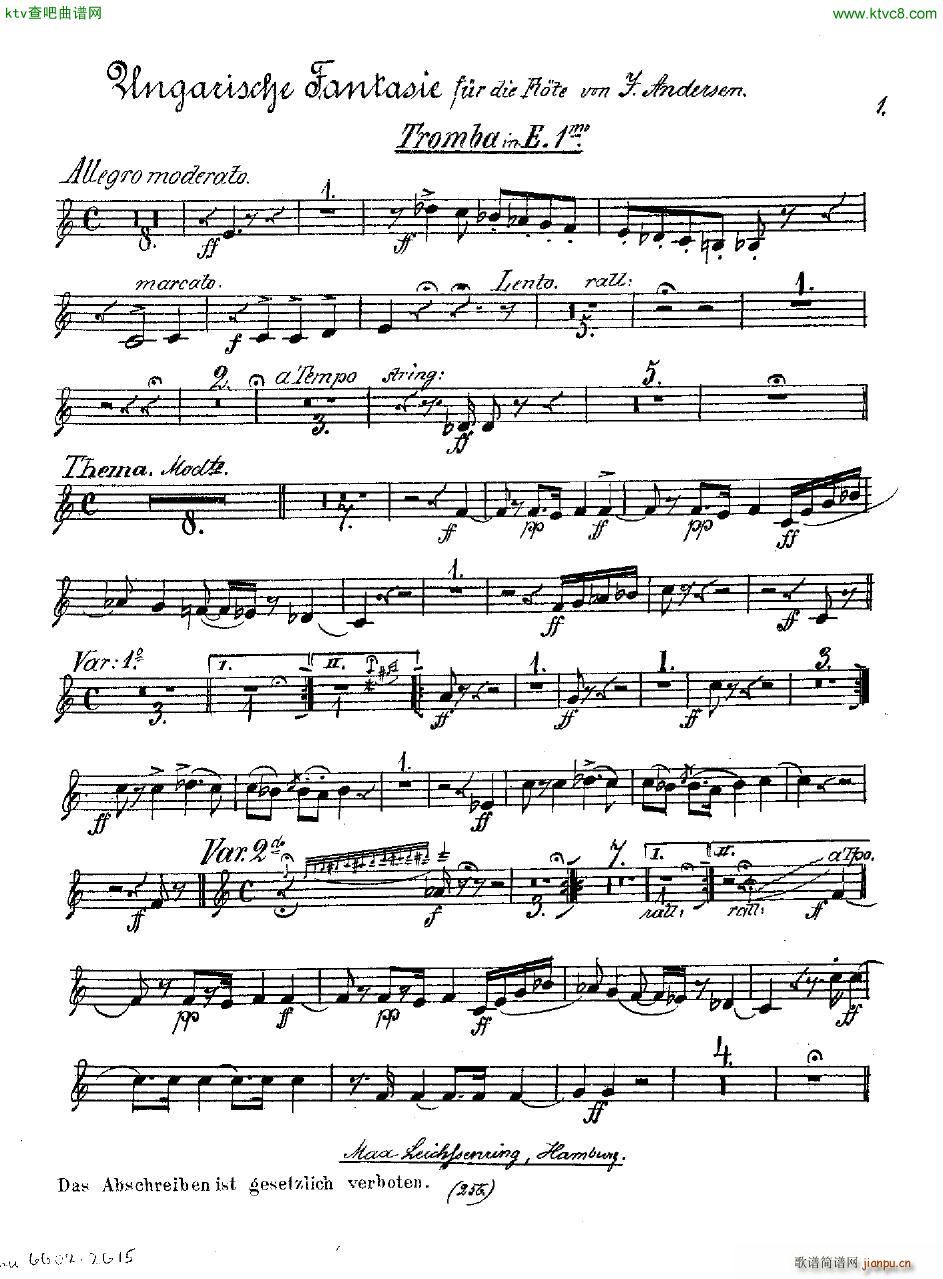 Andersen op 2 Ungarische Fantasie orch parts()45