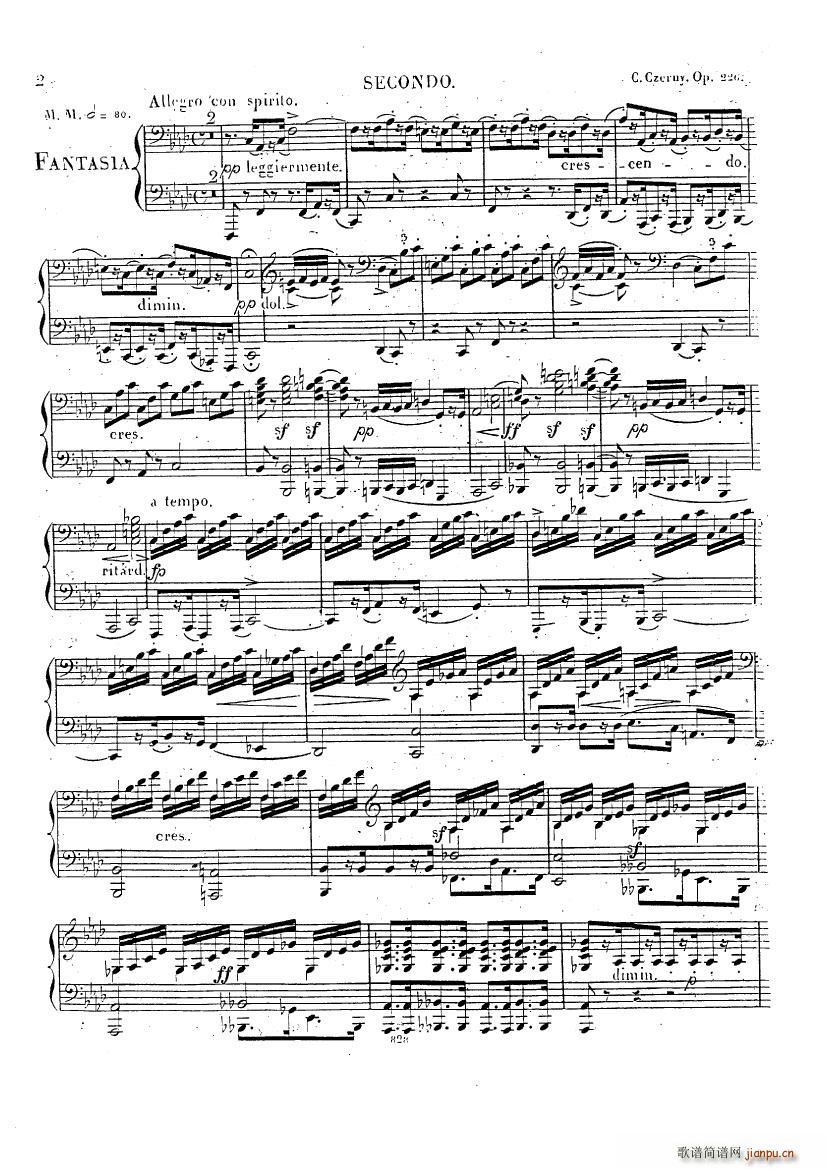 Czerny op 226 Fantasie f Moll 4H()1