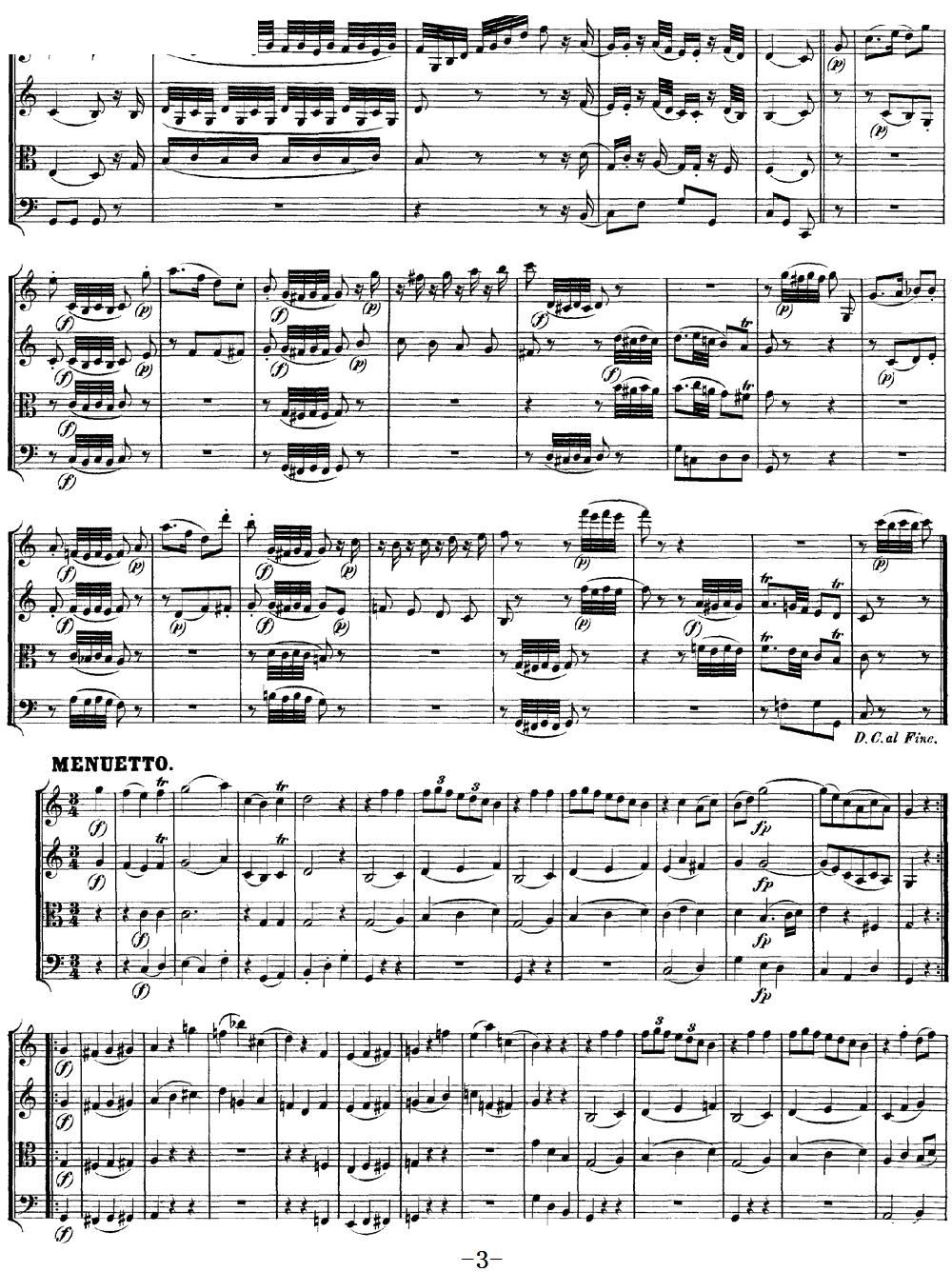 Mozart Quartet No 10 in C Major K 170()3