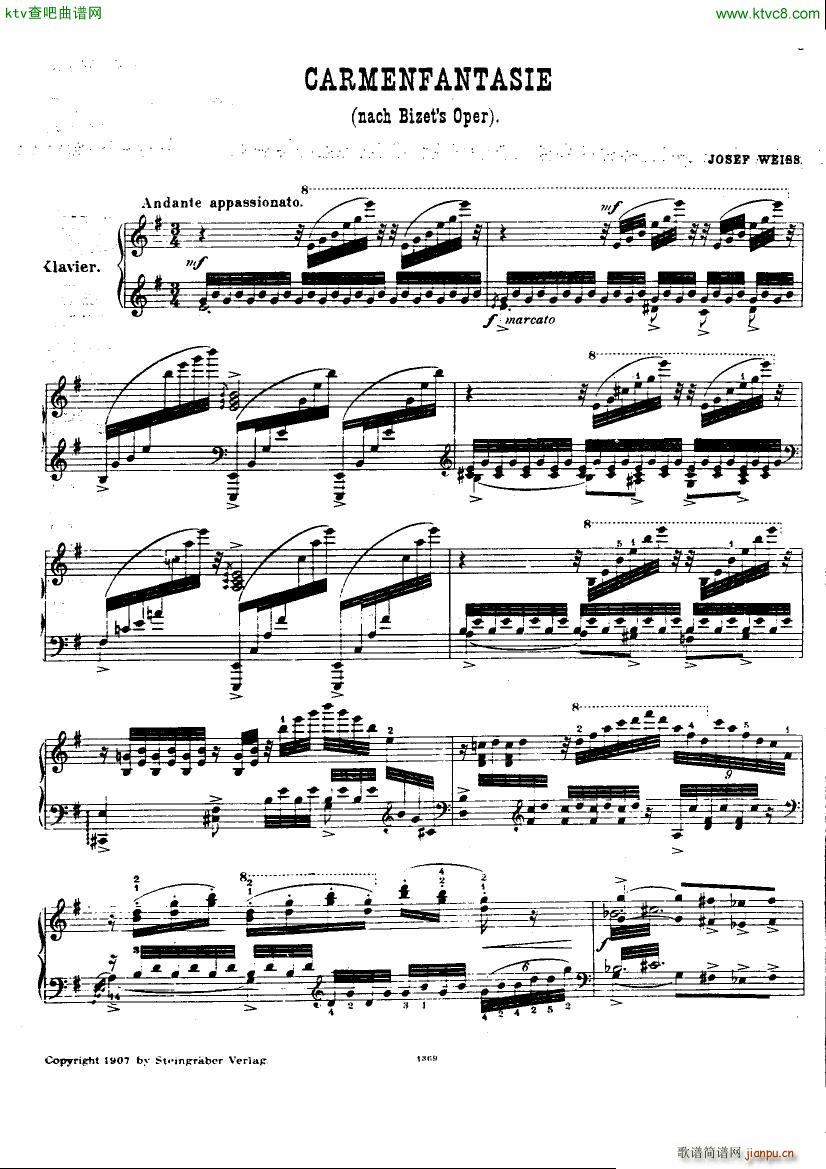 Bizet Weiss Carmen fantasie()1