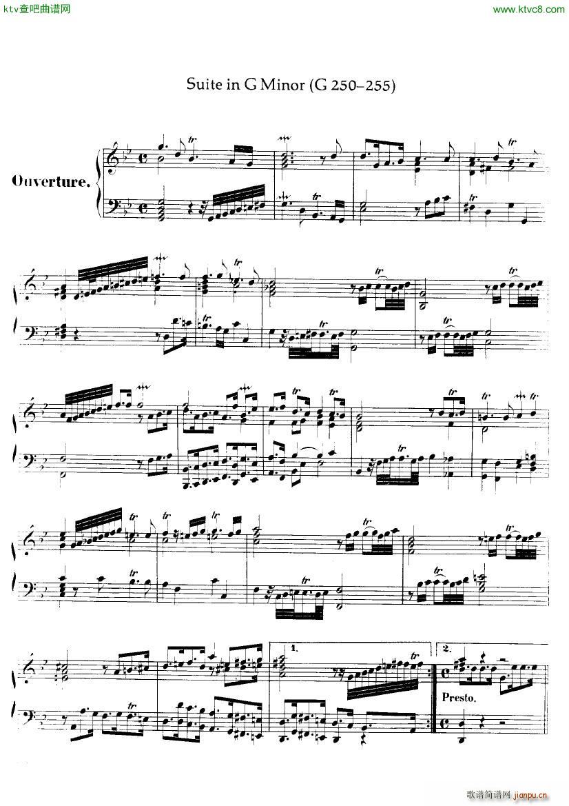 Handel Suite in G minor G250 255()1