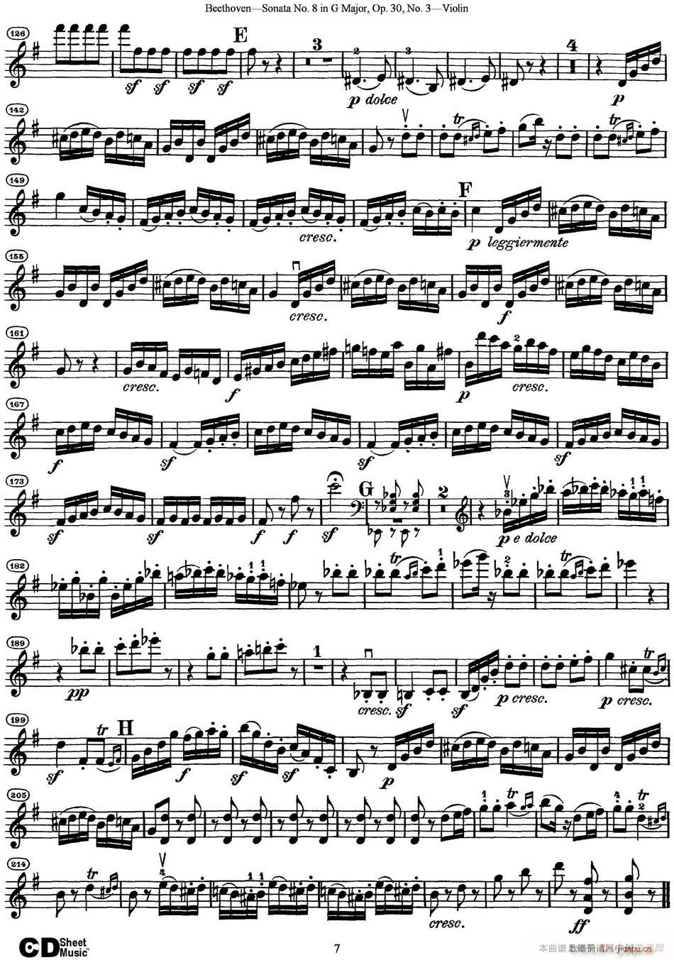 Violin Sonata No 8 in G Major Op 30 No 3(С)7