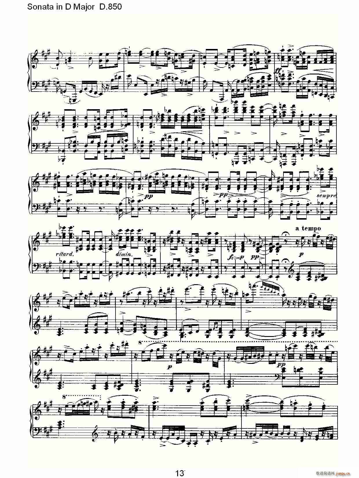 Sonata in D Major D.850(ʮּ)13