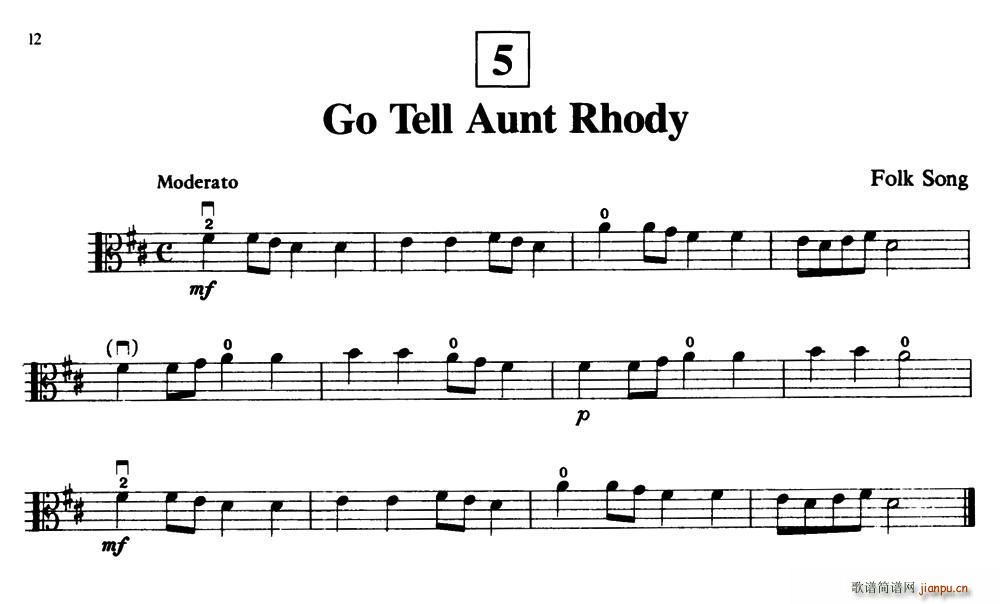 Go Tell Aunt Rhody (ʮּ)1