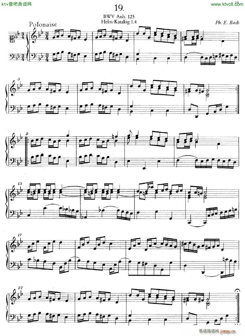 Bach JS BWV Anh125 Polonaise()1