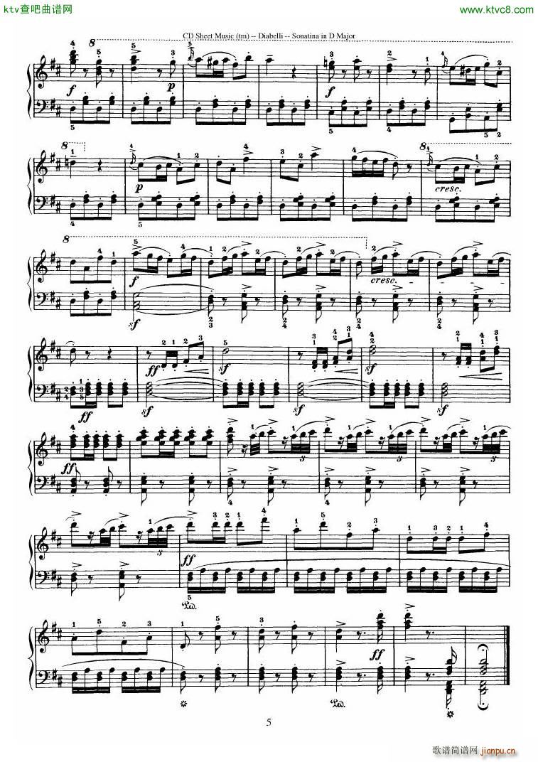 Diabelli Sonatinas Op 168 No 1 7 34P()23
